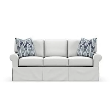 Casual Style Sofa with Two Accent Pillows